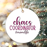 Amazon.com: Hippie Mama Christmas Ornament Ceramic Round